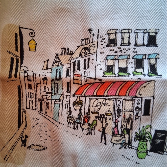 ❤️ Vintage Fringe Street Cafe Kitchen Towel - Picture 2 of 3